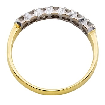 18ct Gold Diamond 0.35cts Half Eternity Ring size P